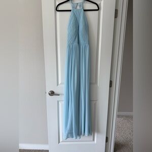 Bill Levkoff Light Blue Maxi Dress